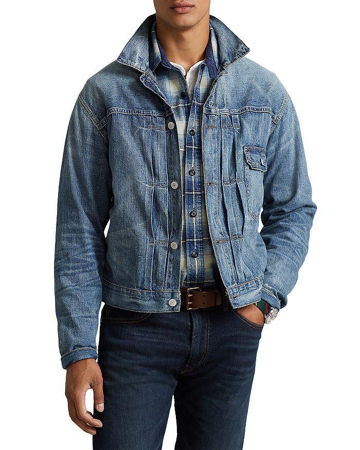 商品Ralph Lauren|Denim Patchwork Collar Trucker Jacket,价格¥1342,第3张图片详细描述