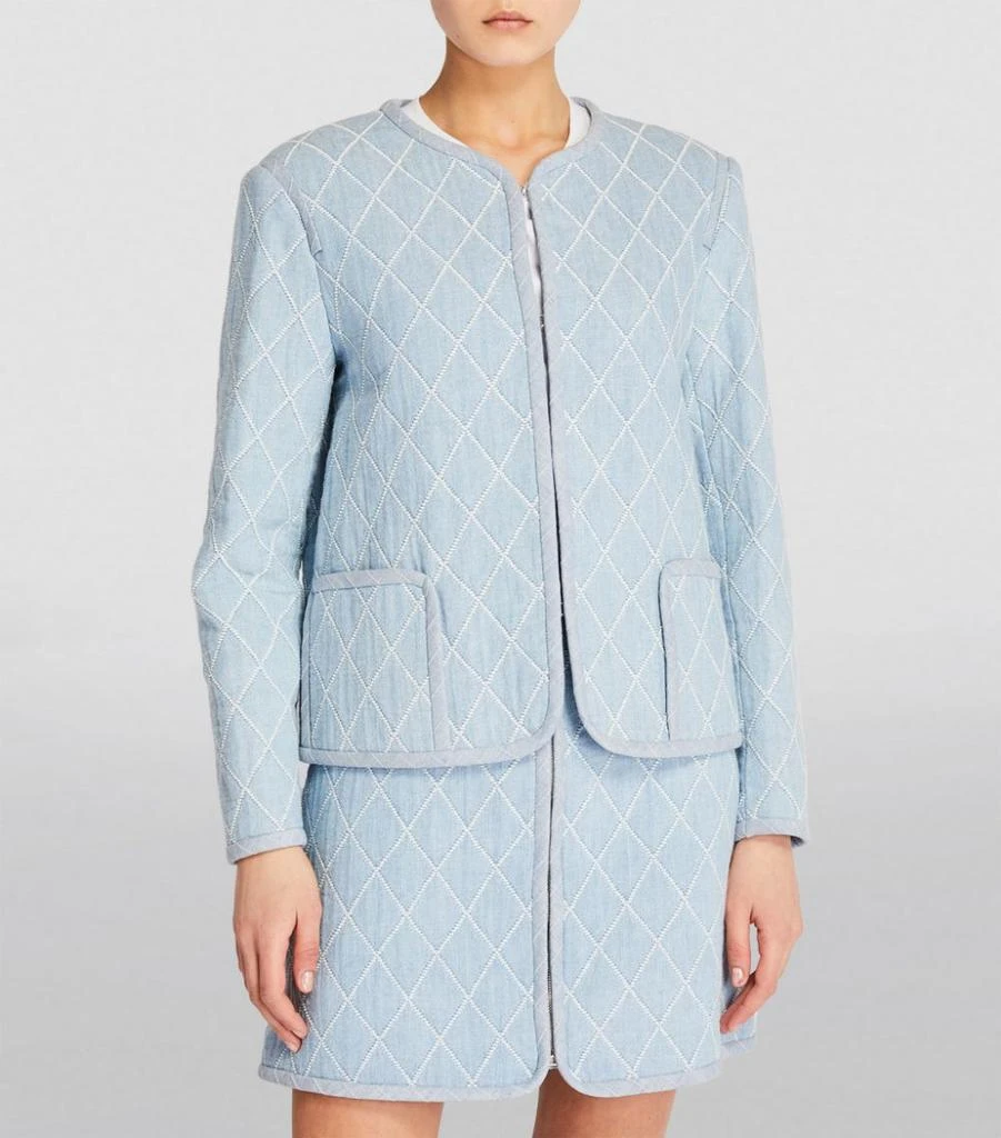 商品Sandro|Denim Topstitched Jacket,价格¥1852,第3张图片详细描述