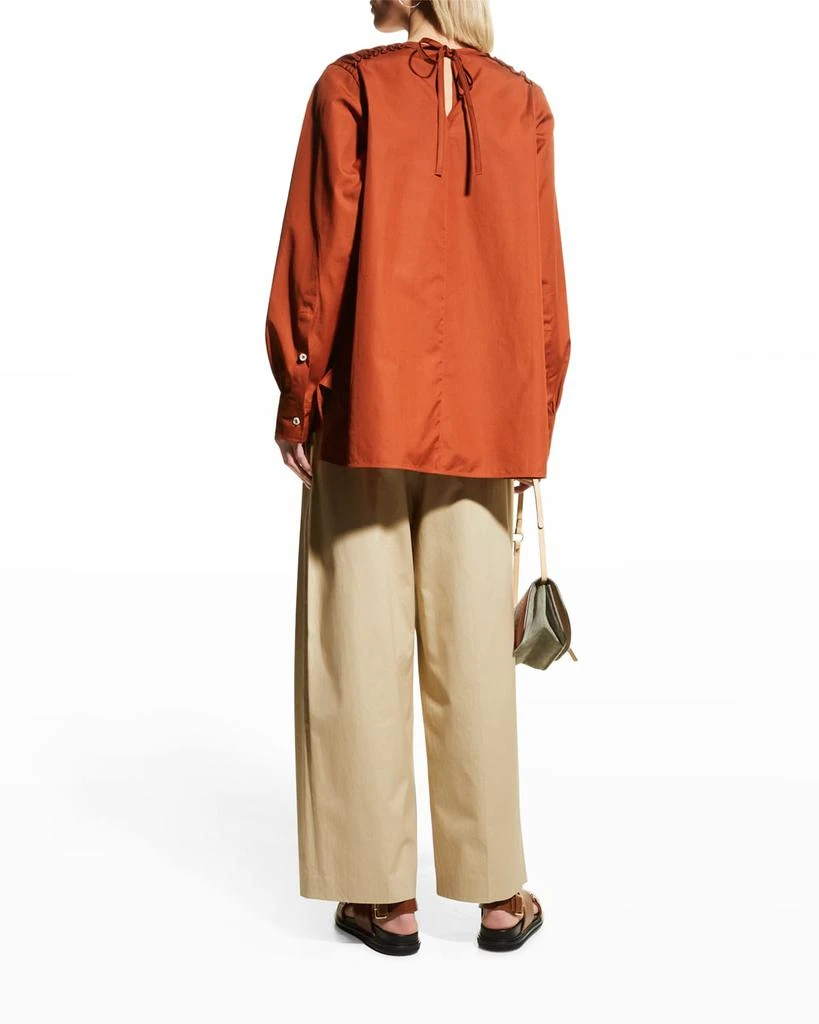 商品Marni|Boxy Gathered-Shoulder Cotton Shirt,价格¥4522,第4张图片详细描述