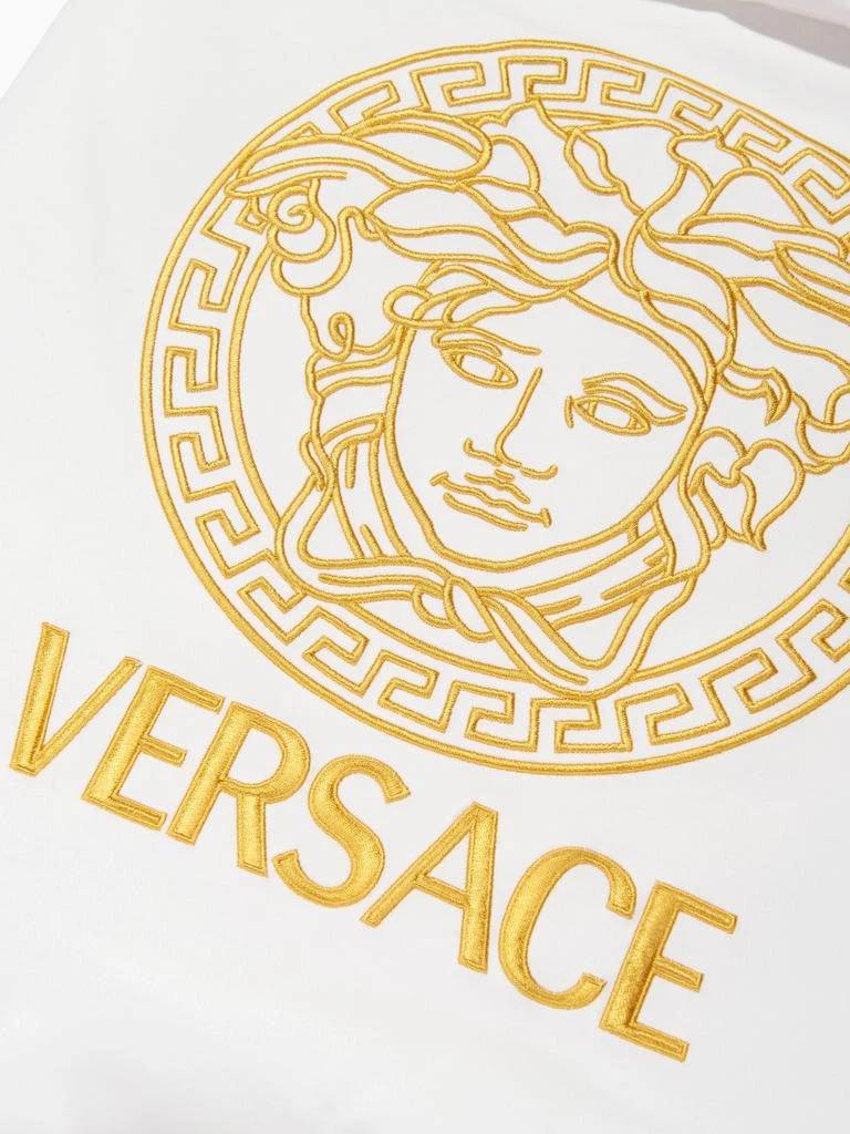 商品Versace|Versace Baby Barocco Logo Nest in White,价格¥1756,第3张图片详细描述