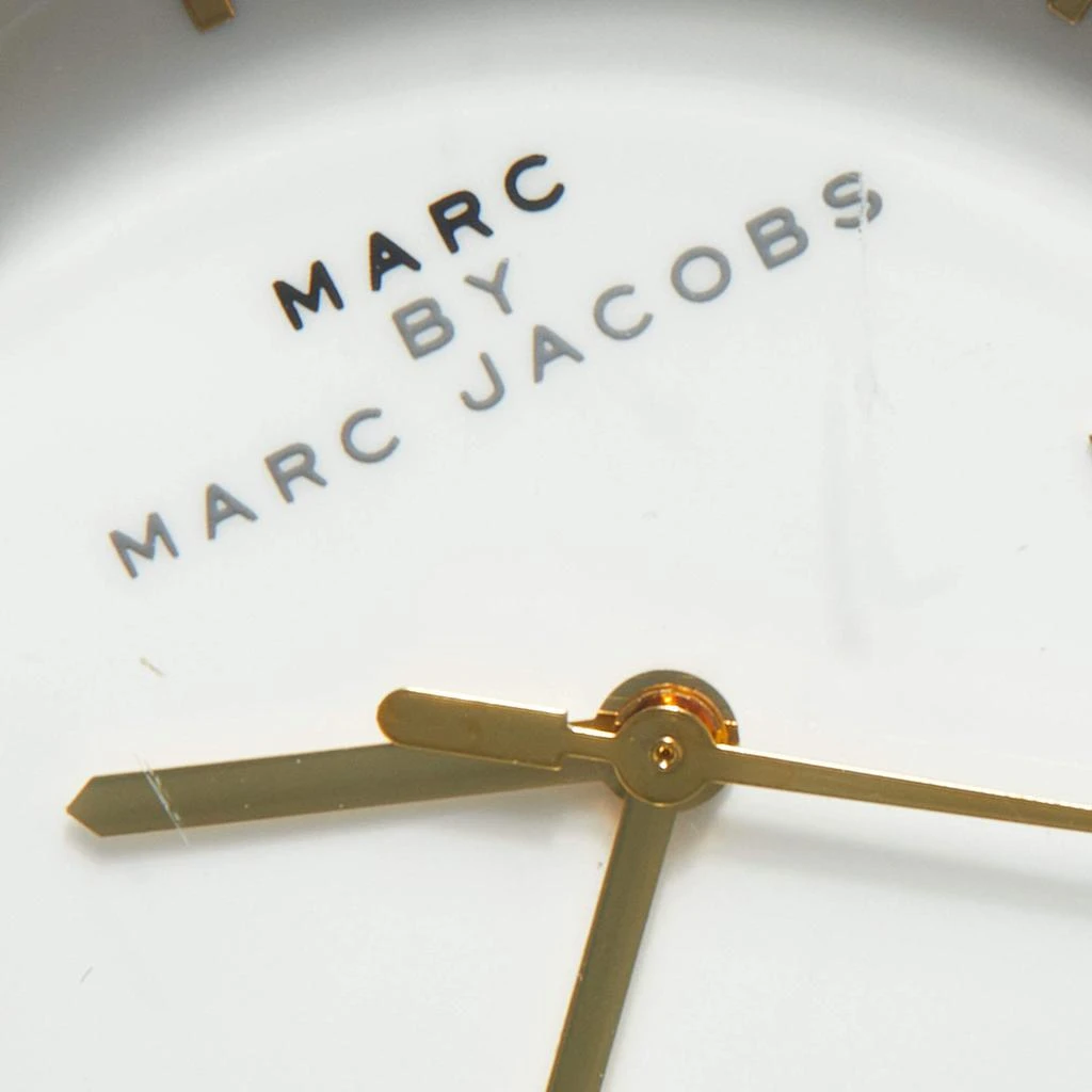 商品[二手商品] Marc Jacobs|Marc by Marc Jacobs White Gold PVD Coated Stainless Steel Crystal Embellished MBM3045 Henry Women's Wristwatch 38 MM,价格¥810,第4张图片详细描述