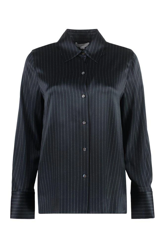 商品Vince|Vince Pinstripe Slim Long-Sleeved Shirt,价格¥2587,第1张图片