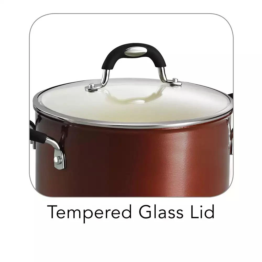 商品Tramontina|Style Ceramica Metallic Copper 6 Qt Covered Stock Pot,价格¥444,第3张图片详细描述