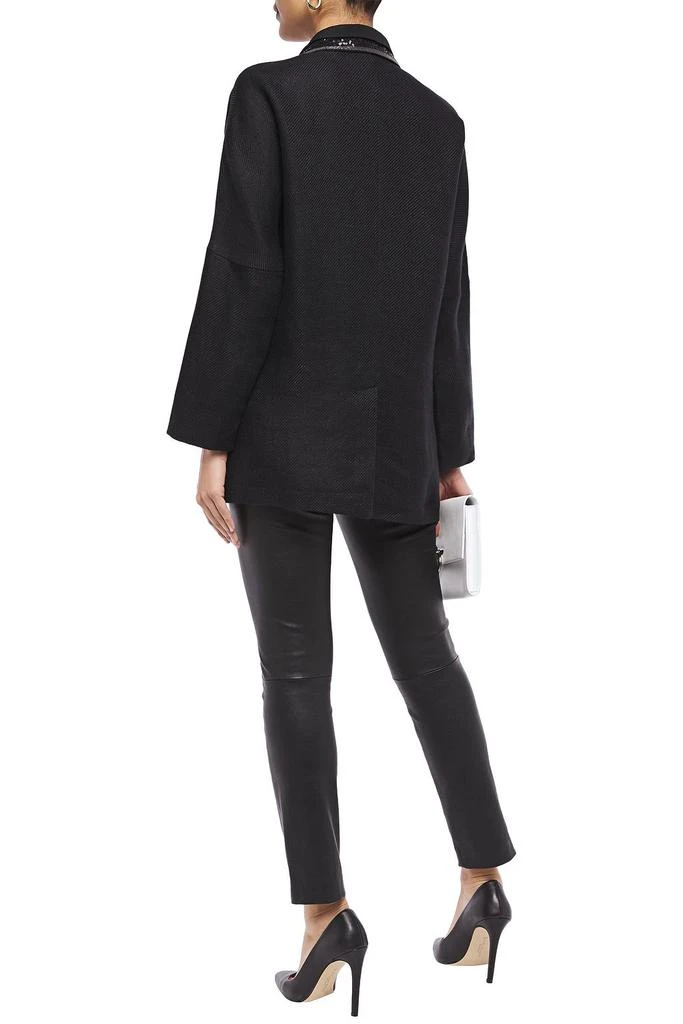 商品Brunello Cucinelli|Embellished satin-trimmed linen-twill blazer,价格¥10671,第3张图片详细描述