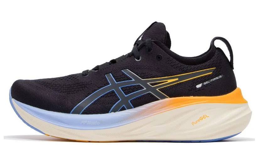 商品[国内直发] Asics|GEL-NIMBUS 26 马拉松减震 低帮跑步鞋 男款 黑橙,价格¥1004,第1张图片