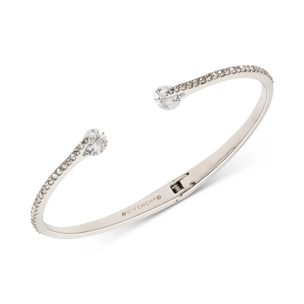 Givenchy Crystal & Pavé Hinged Bangle Bracelet 1