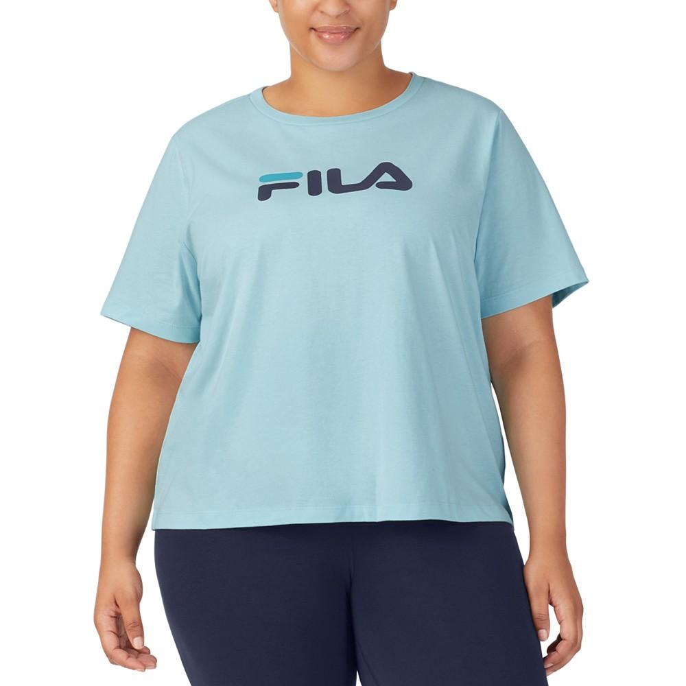 Plus Size Thea Cotton Logo Short-Sleeve T-Shirt商品第1张图片规格展示