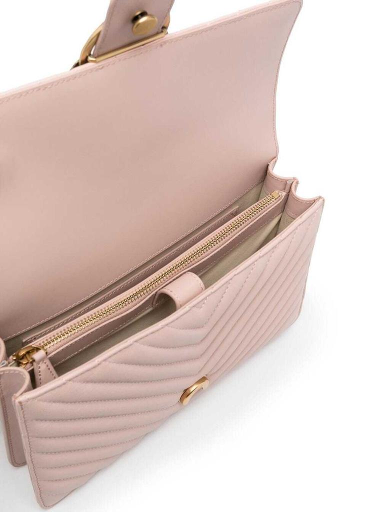Love Classic Pink Chevron Leather Crossbody Bag Pinko Woman商品第4张图片规格展示