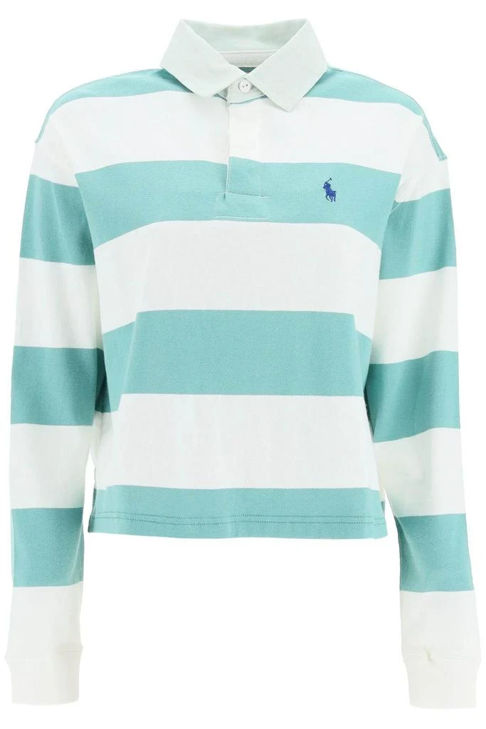 商品Ralph Lauren|CROPPED STRIPED POLO SHIRT,价格¥776,第1张图片