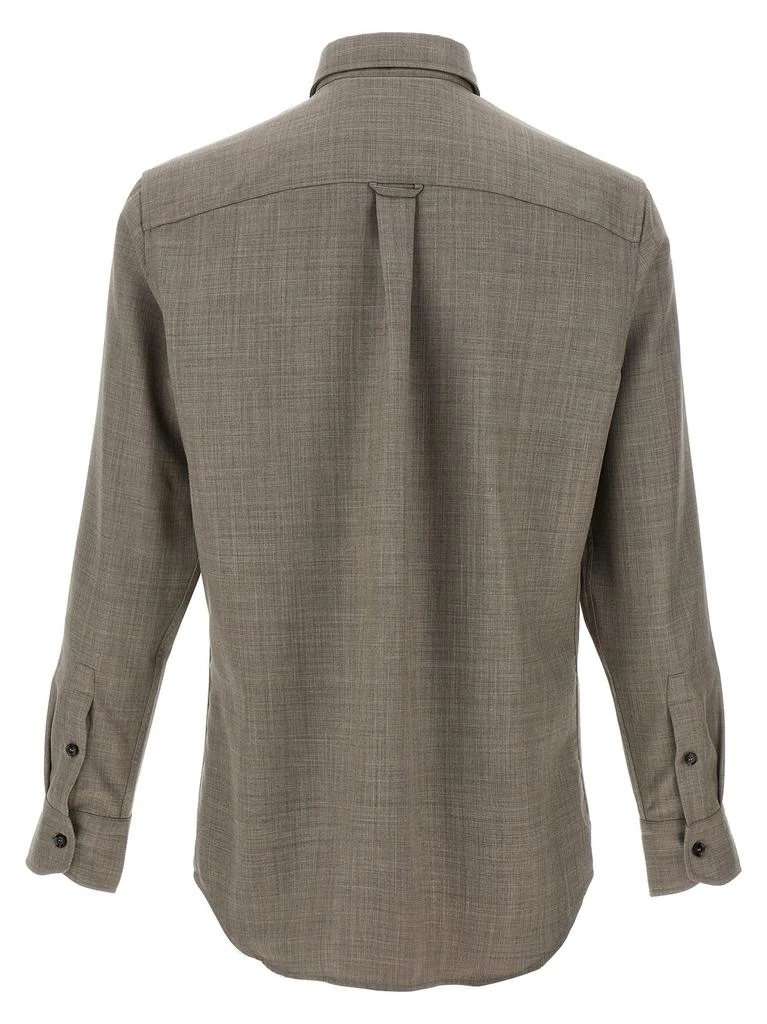 商品Brioni|Military Shirt Shirt And Blouse Gray,价格¥6183,第2张图片详细描述