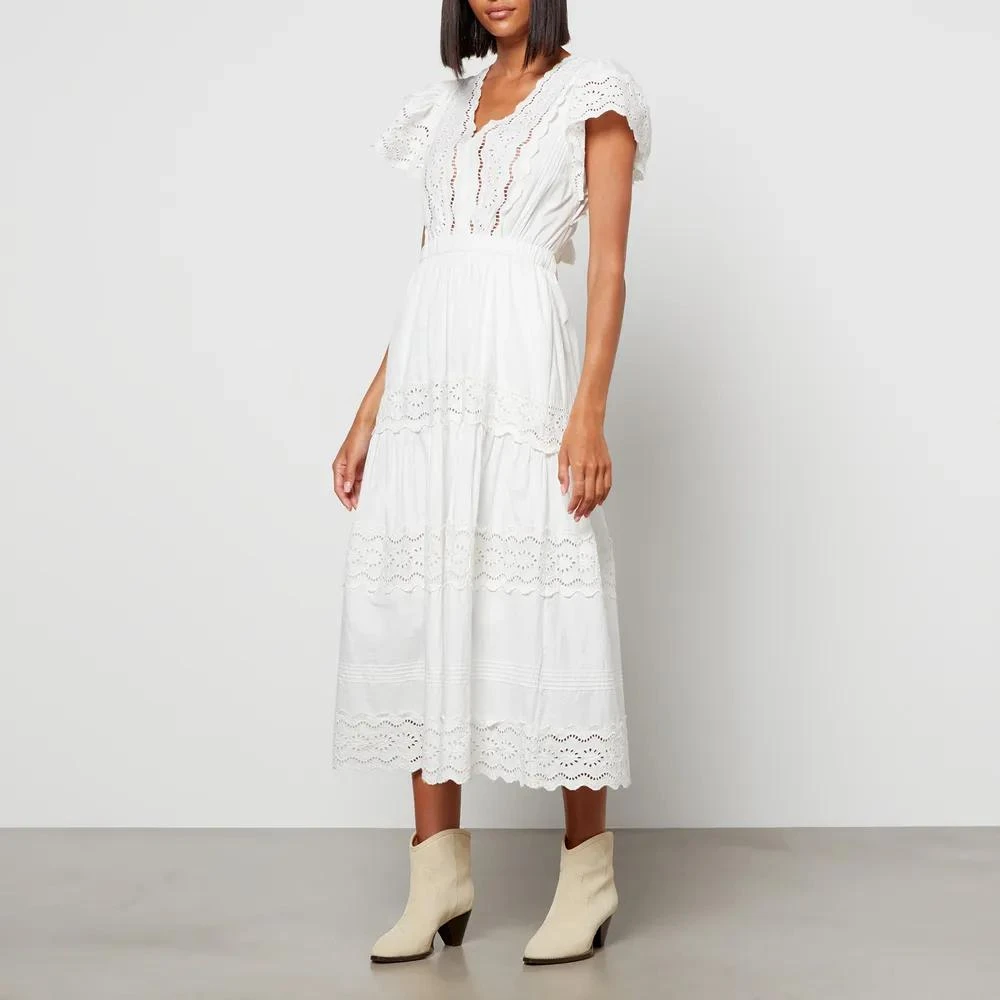 商品Sea New York|Sea New York Women's Georgina Eyelet Flutter Sleeveless V-Neck Dress,价格¥2310,第1张图片