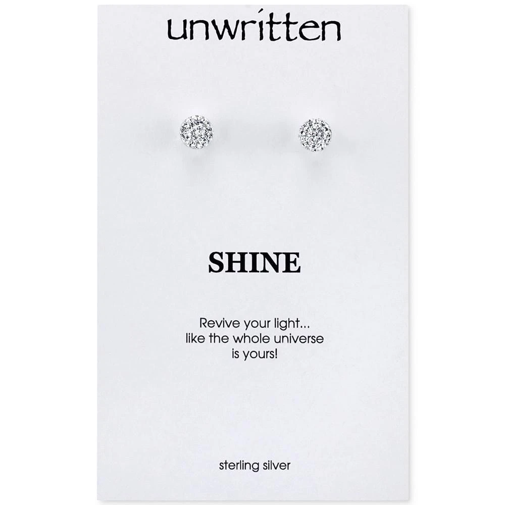 商品Unwritten|Crystal Stud Earrings in Sterling Silver,价格¥337,第2张图片详细描述