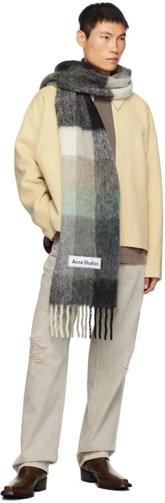 商品Acne Studios|Green & Gray Check Scarf,价格¥2519,第3张图片详细描述