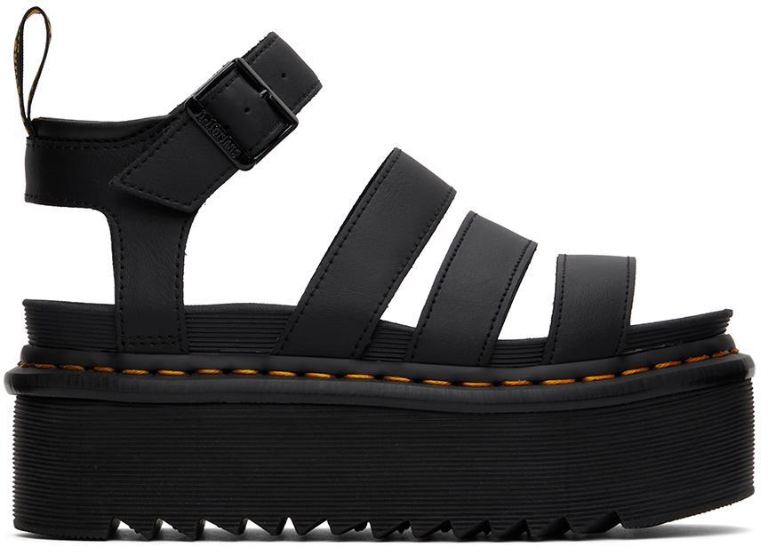 商品Dr. Martens|Black Blaire Quad Platform Sandals,价格¥882,第1张图片