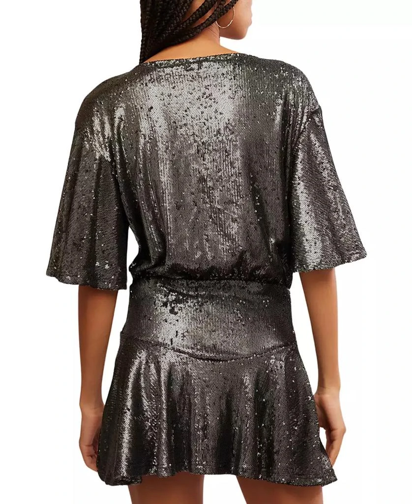 商品Free People|Women's Manuka Sequin Flutter-Sleeve Mini Dress,价格¥1265,第2张图片详细描述