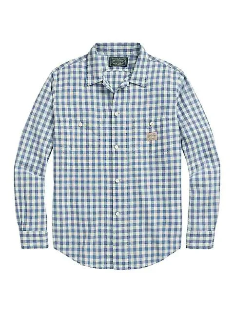 商品Ralph Lauren|Rustic Plainweave Sport Shirt,价格¥555,第1张图片