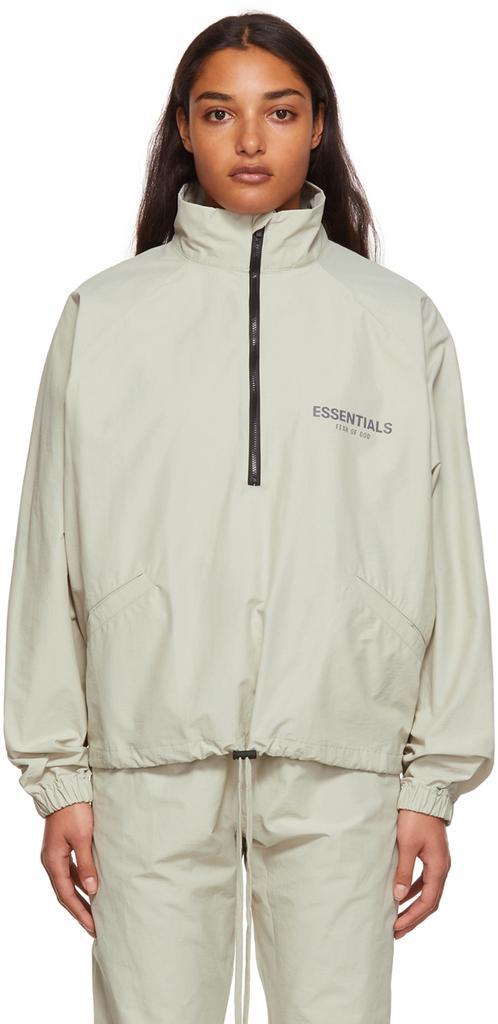 商品Essentials|SSENSE Exclusive Green Half-Zip Track Jacket,价格¥660,第1张图片