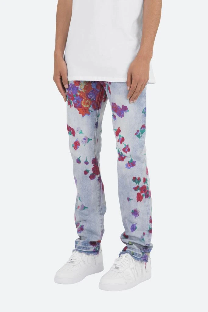 商品MNML|D281 Floral Straight Denim - Blue,价格¥226,第2张图片详细描述