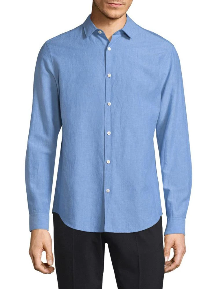 商品Theory|Murray Linen Blend Button-Down Shirt,价格¥1462,第1张图片