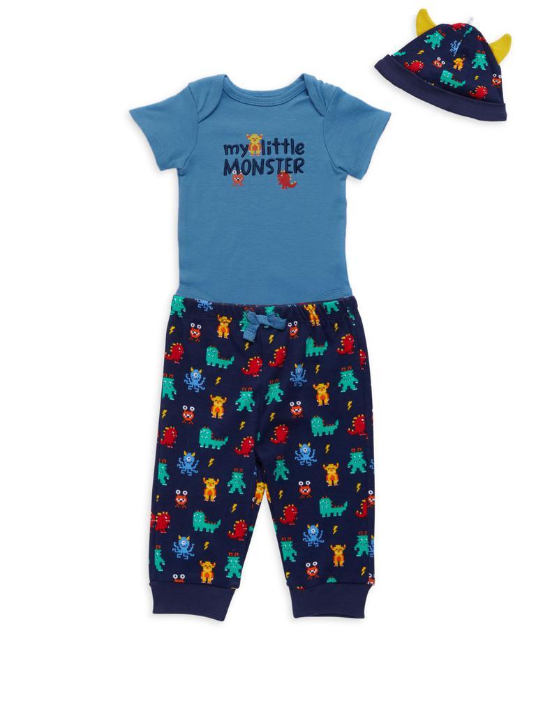 商品Little Me|Baby's 3-Piece Beanie, T-Shirt & Joggers Set,价格¥126,第1张图片