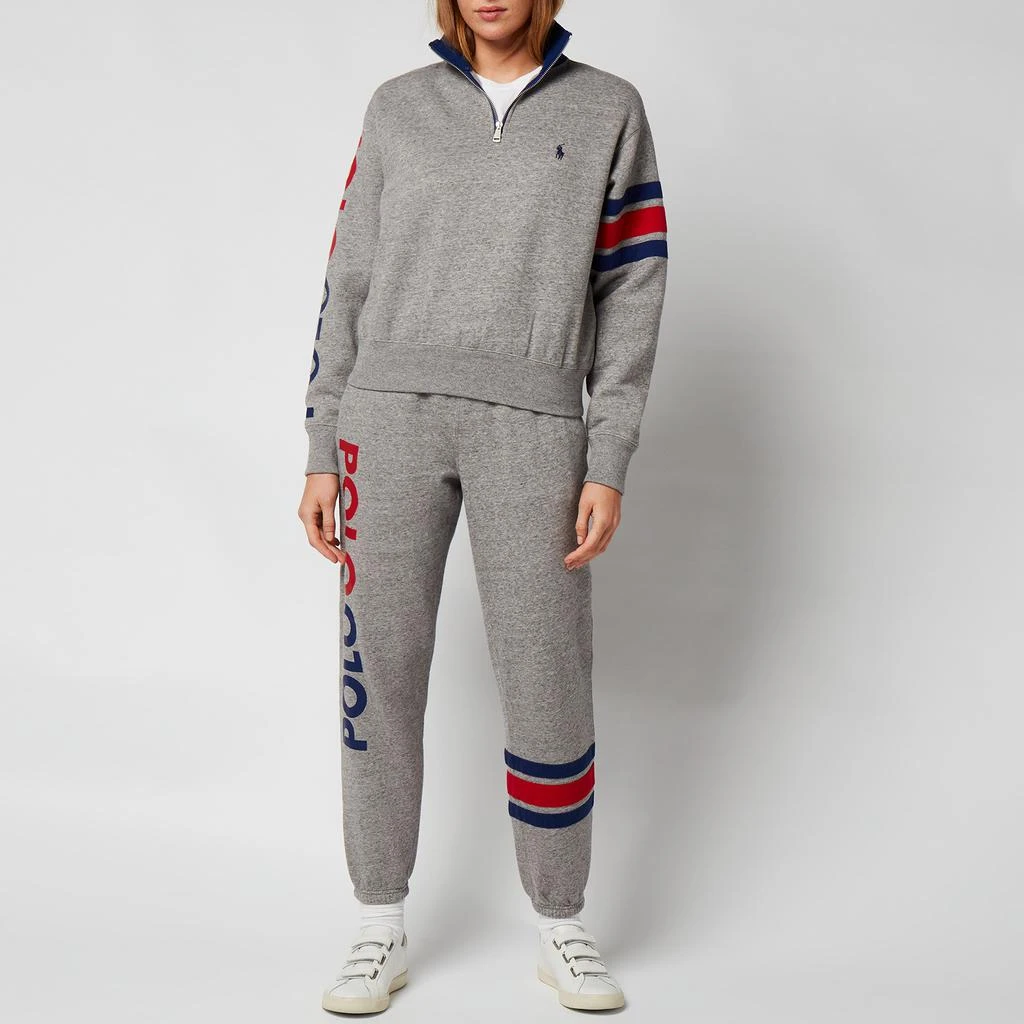 商品Ralph Lauren|Polo Ralph Lauren Women's Logo Leg Sweatpants - Dark Vintage Heather,价格¥442,第3张图片详细描述