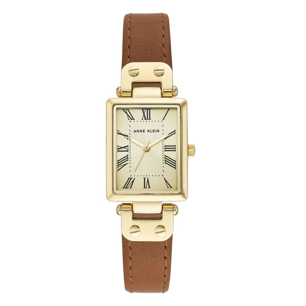 商品Anne Klein|Women's Brown Leather Strap Watch 21.5mm,价格¥341,第1张图片