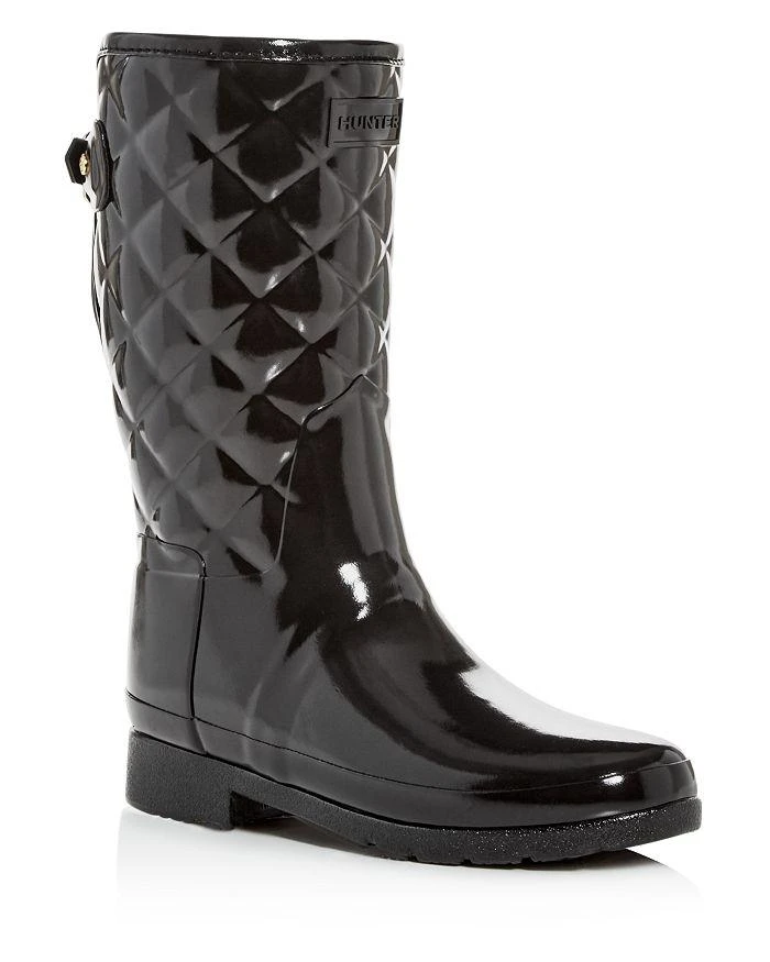 商品Hunter|Women's Refined Quilted Gloss Rain Boots,价格¥1309,第1张图片