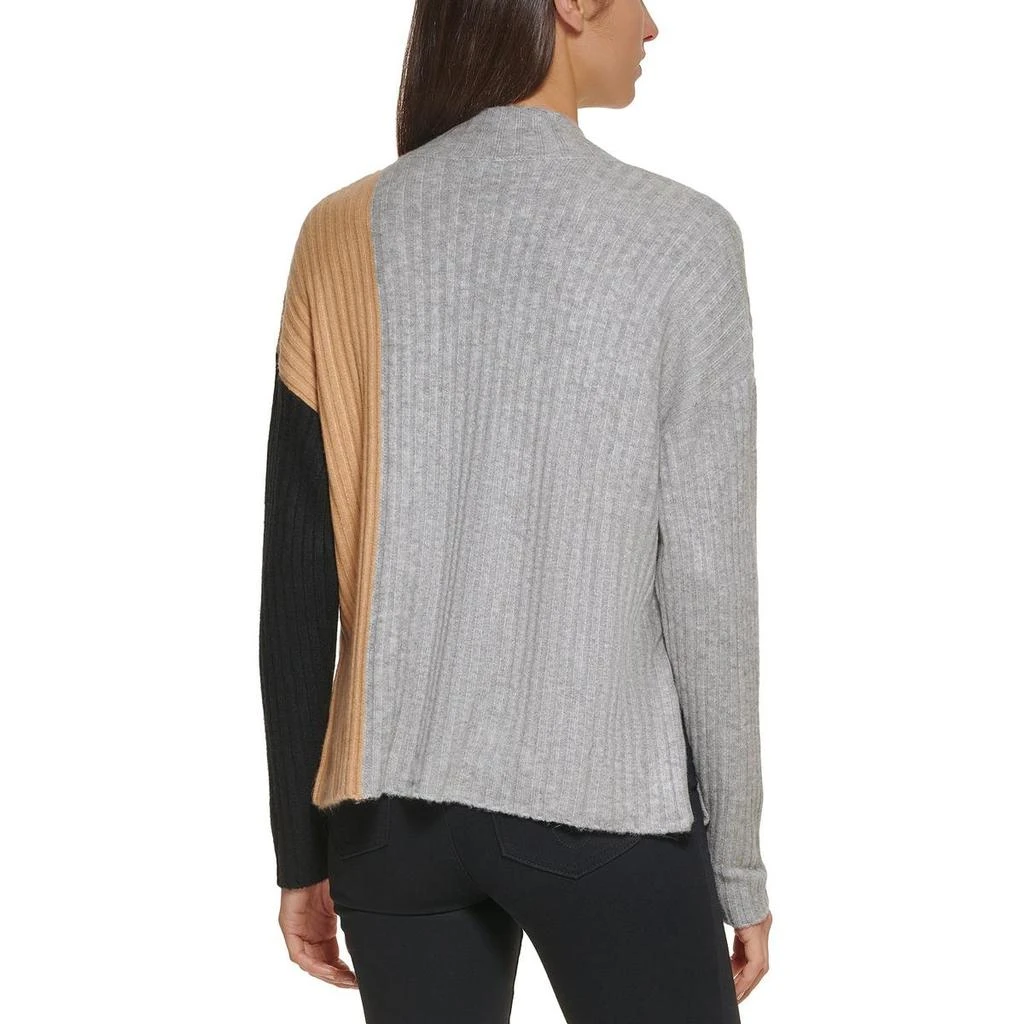 商品Calvin Klein|Calvin Klein Womens Ribbed Heathered Mock Turtleneck Sweater,价格¥124,第2张图片详细描述