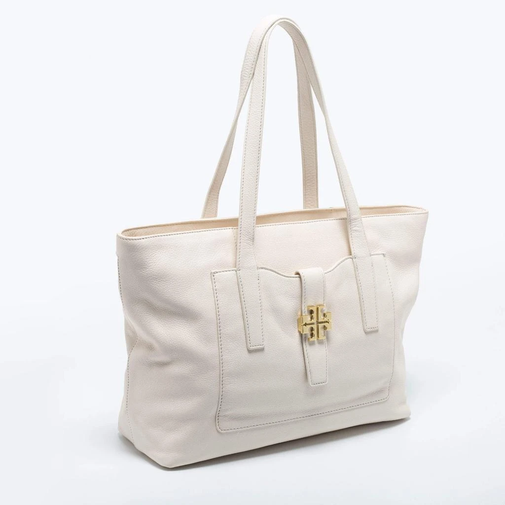 商品[二手商品] Tory Burch|Tory Burch Ivory Pebbled Leather Meyer Tote,价格¥2981,第3张图片详细描述