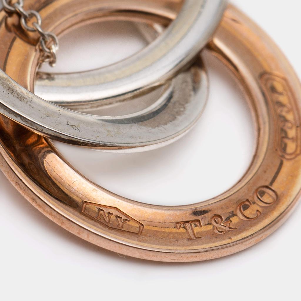 Tiffany & Co. Sterling Silver Rubedo Interlocking Circles Pendant Necklace商品第3张图片规格展示