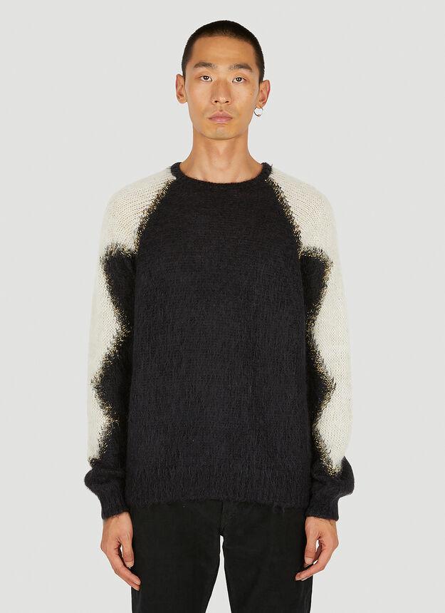 商品Yves Saint Laurent|Contrasting Sleeve Sweater in Black,价格¥9318,第1张图片