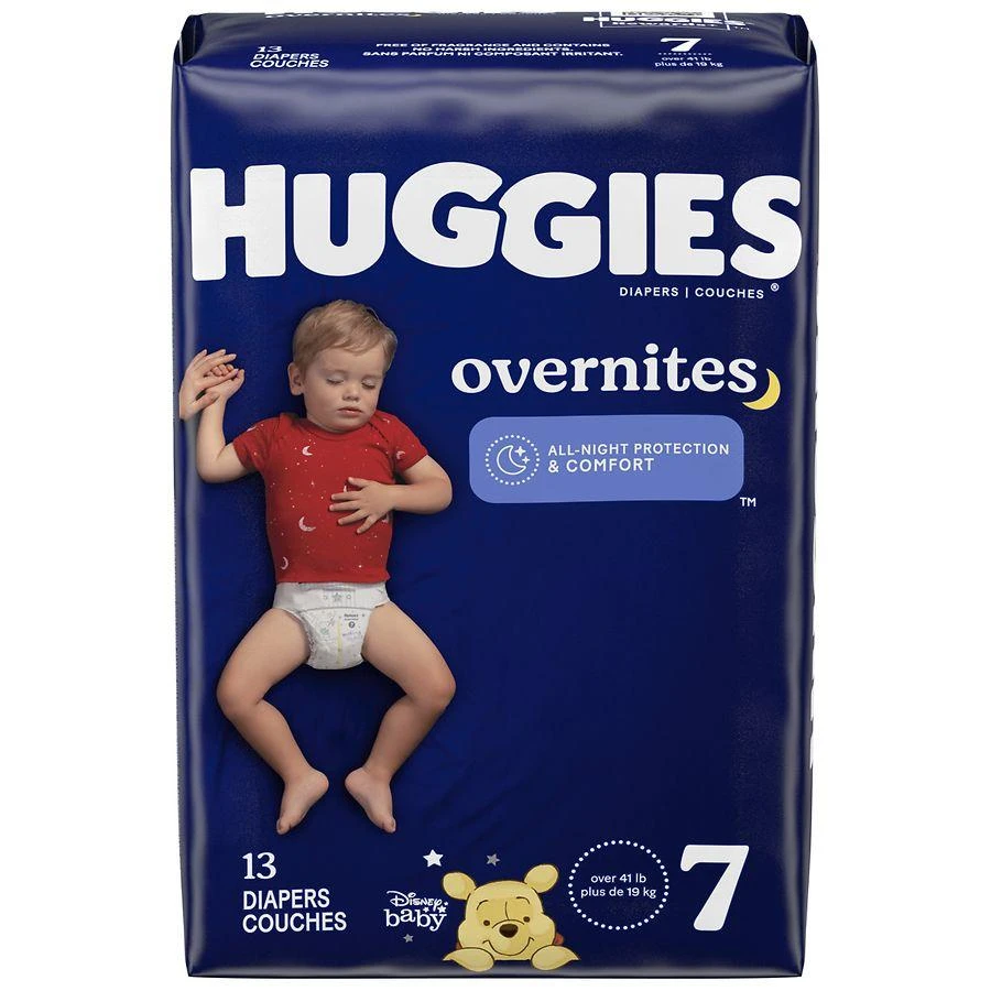 商品Huggies OverNites|Nighttime Baby Diapers Size 7 (41+ lbs),价格¥79,第3张图片详细描述