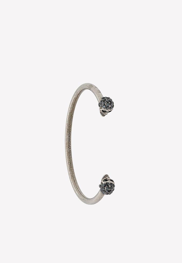 Skull Head Silver Bracelet商品第1张图片规格展示