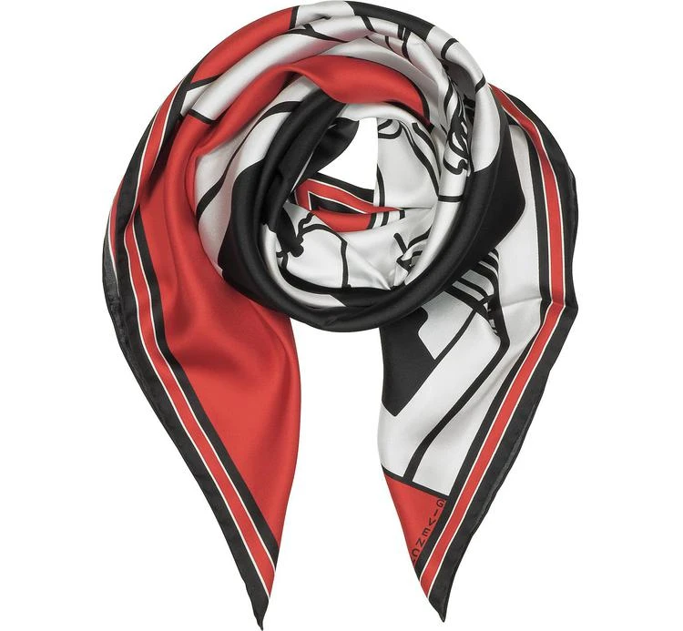 商品Givenchy|Givenchy Bambi Print Red Silk Square Scarf,价格¥1645,第1张图片