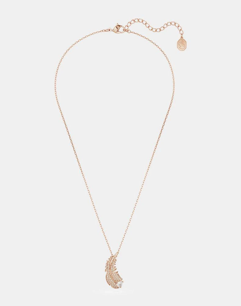 商品Swarovski|Swarovski nice feather pendant in rose-gold plated,价格¥1185,第1张图片