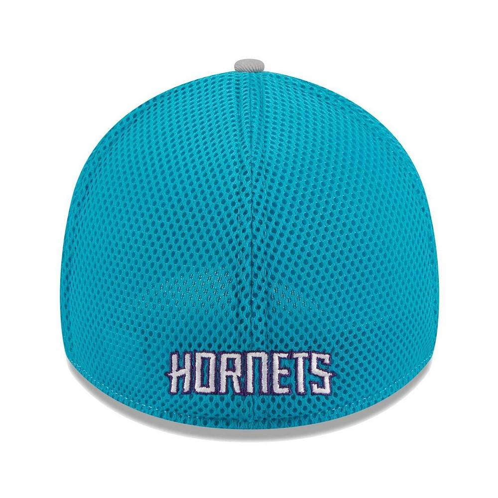 商品New Era|Men's Gray, Teal Charlotte Hornets Piped Two-Tone 39THIRTY Flex Hat,价格¥238,第4张图片详细描述