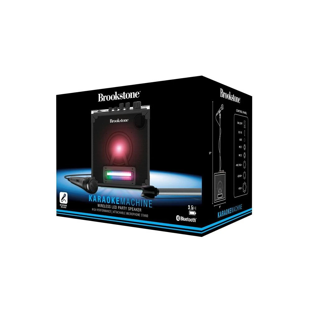 商品Brookstone|CLOSEOUT! Karaoke Speaker with Microphone Stand and Microphone,价格¥558,第2张图片详细描述