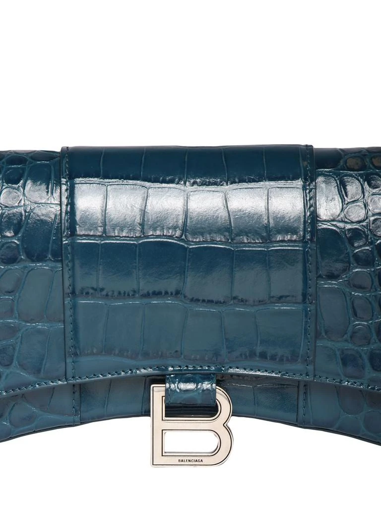 商品Balenciaga|Hourglass Embossed Leather Chain Wallet,价格¥9473,第4张图片详细描述