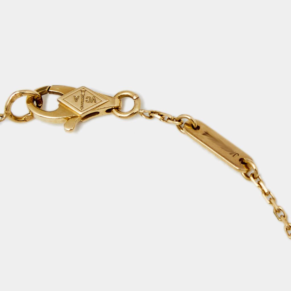 Van Cleef & Arpels Mini Frivole Diamond 18k Yellow Gold Bracelet商品第5张图片规格展示