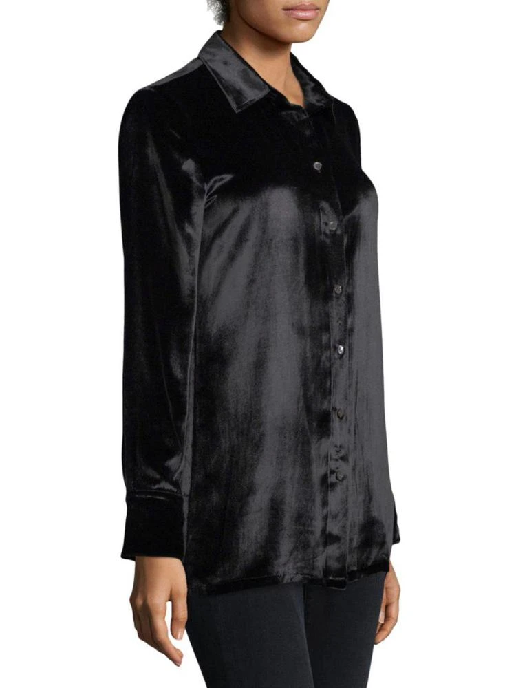 商品J Brand|Nora Velvet Button Front Blouse,价格¥1106,第3张图片详细描述