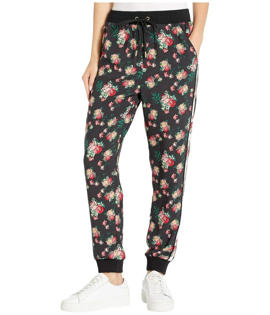 商品Juicy Couture|Faded Floral Silk Print Mix Slim Pants,价格¥480,第1张图片