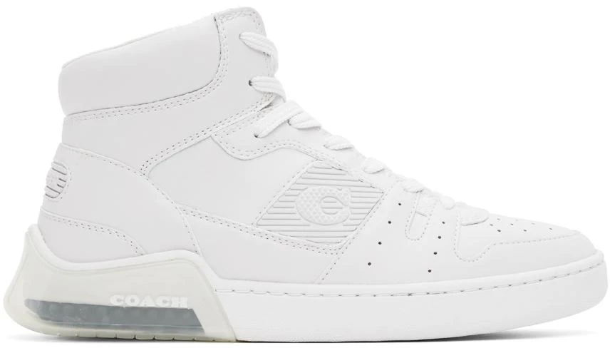 商品Coach|White Citysole High Sneakers,价格¥527,第1张图片