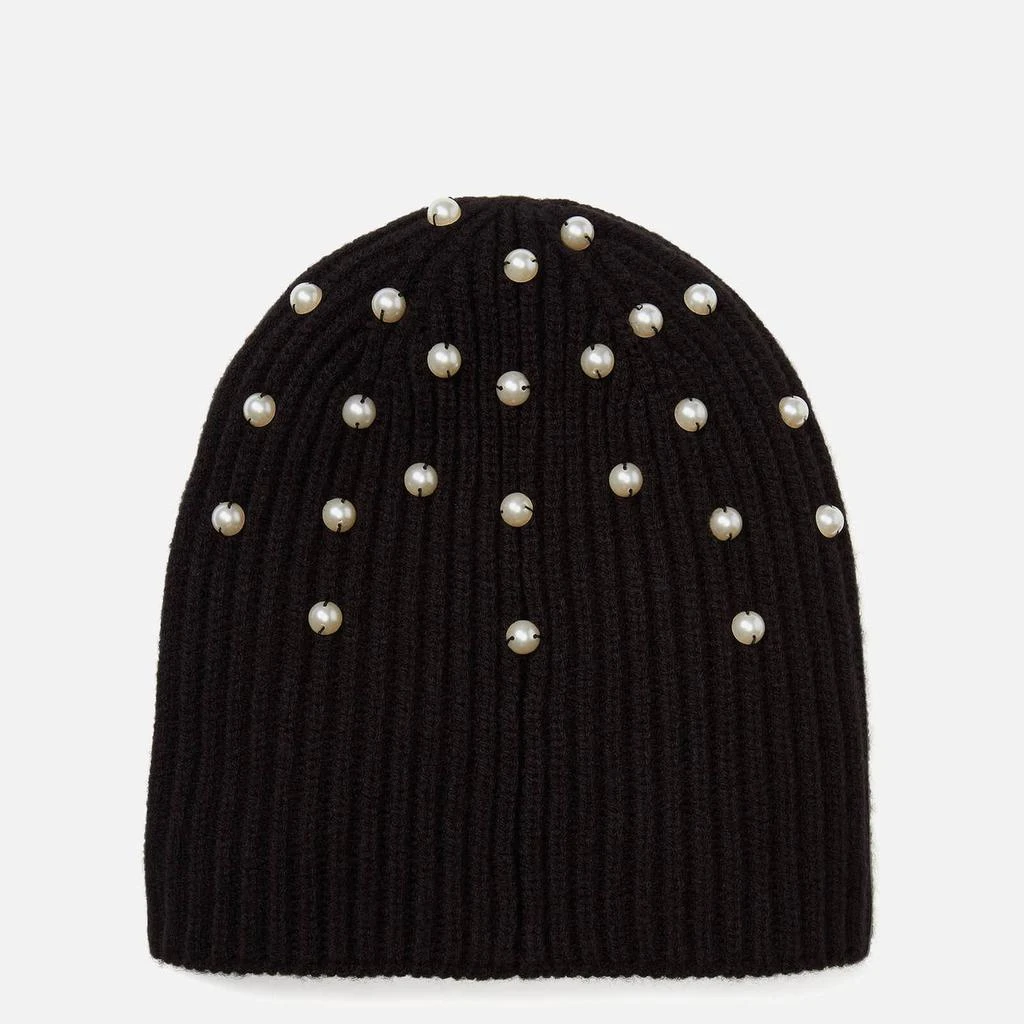 商品Kate Spade|Kate Spade New York Women's Imitation Pearl Beanie - Black,价格¥229,第1张图片