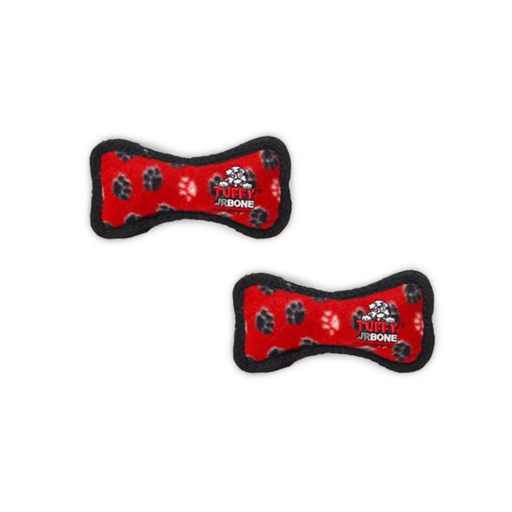 商品Tuffy|Jr Bone Red Paw, 2-Pack Dog Toys,价格¥149,第1张图片