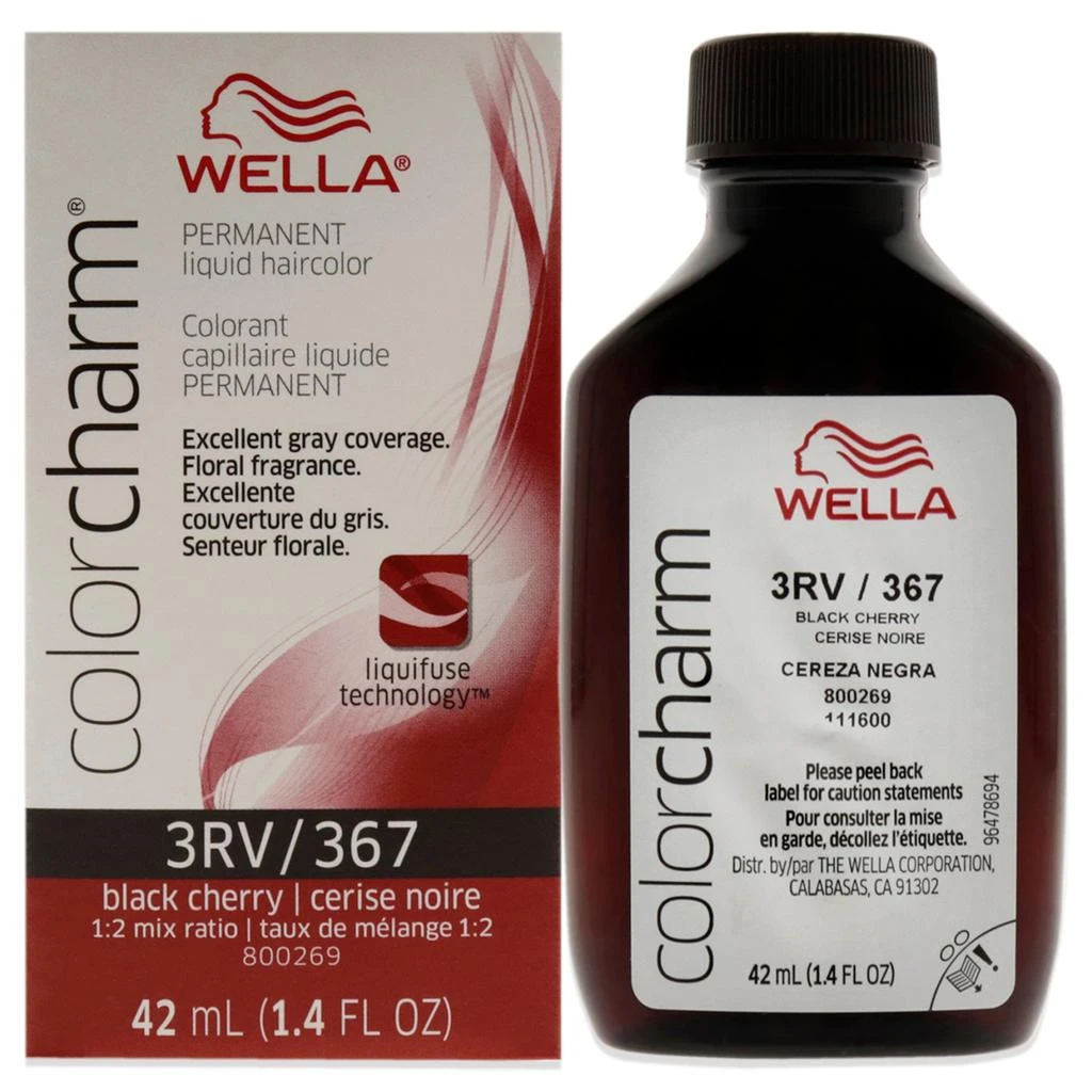 商品Wella|Color Charm Permanent Liquid Haircolor - 367 3RV Black Cherry by  for Unisex - 1.4 oz Hair Color,价格¥131,第1张图片