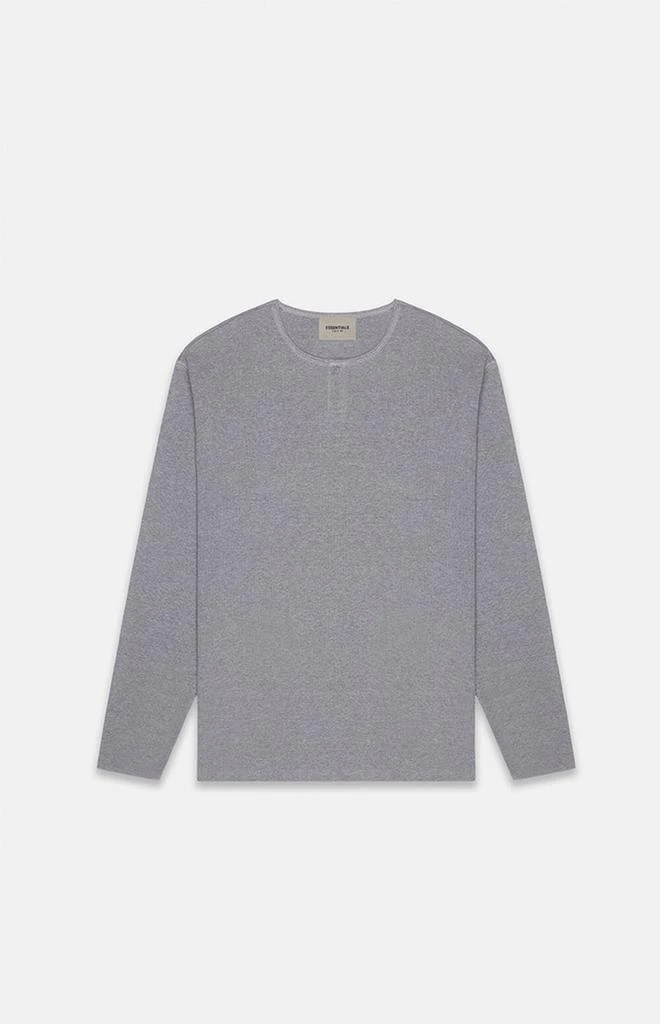 商品Essentials|Essentials Charcoal Thermal Long Sleeve Henley T-Shirt,价格¥246,第1张图片