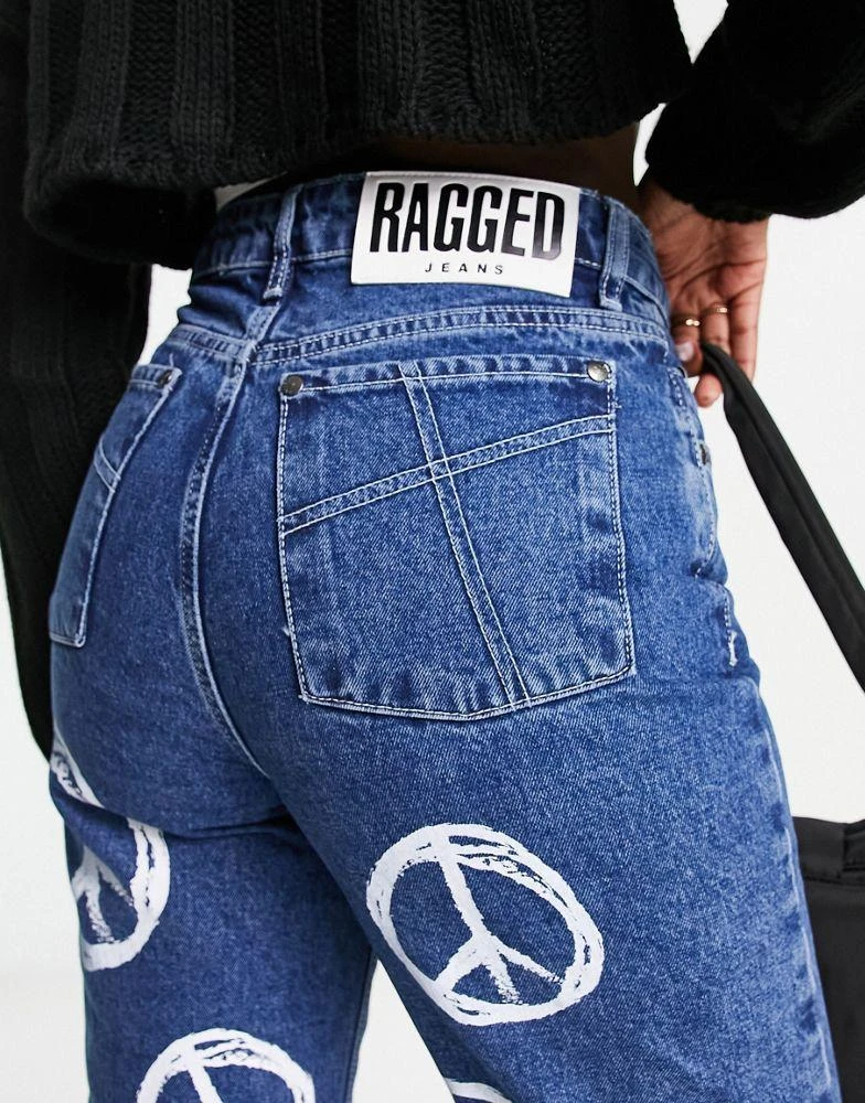 商品The Ragged Priest|The Ragged Priest relaxed jeans in bleach heart print,价格¥277,第2张图片详细描述