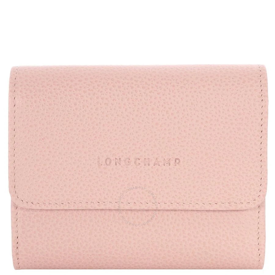 商品Longchamp|Ladies Le Foulonne Compact Leather Wallet-Powder,价格¥1096,第1张图片