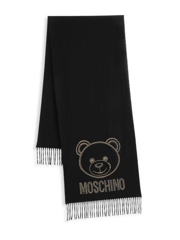 商品Moschino|Embellished Logo Scarf,价格¥520,第2张图片详细描述