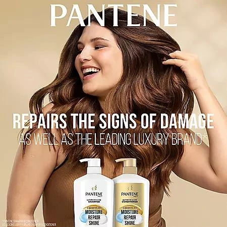 商品Pantene|Pantene Pro-V Ultimate Care 3-in-1 Shampoo, 38.2 fl. oz.,价格¥66,第5张图片详细描述